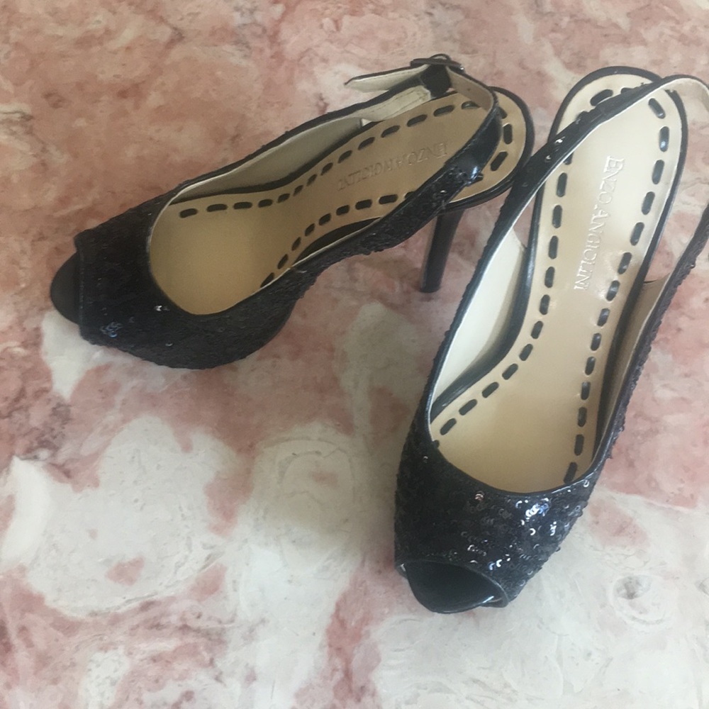 Enzo Angiolini Peep toe Slingback Pumps